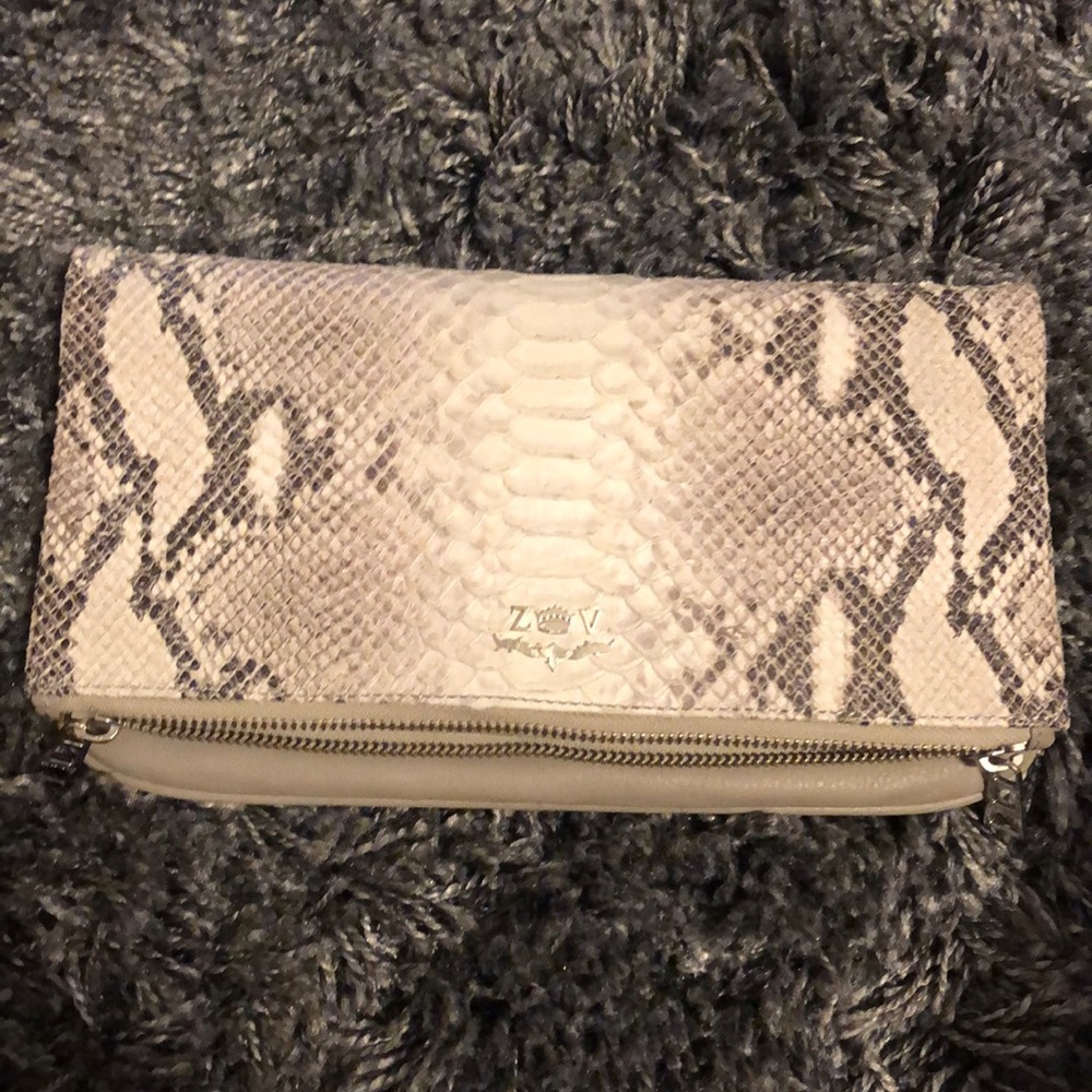 snake skin clutch